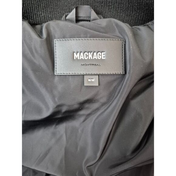 Mackage Women's Black Kay Shearling Collar Down Coat Size Medium $1390+ - Picture 9 of 11